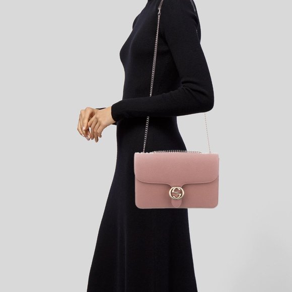 NEW WITH GUCCI DUST BAG Gucci Medium Interlocking GG Crossbody bag in Pink - Picture 6 of 6